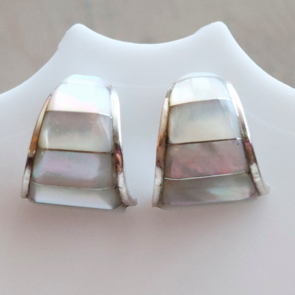 Mother of Pearl Sterling Silver Earrings